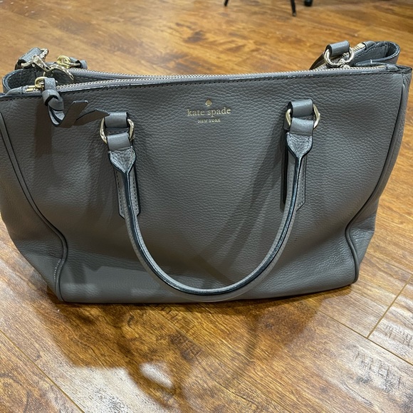 Kate Spade Grey Leather Handbag with shoulder strap - Picture 1 of 8